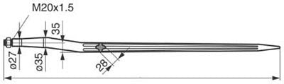 Entnahmezinken mit Mutter - Variante 1 – Entnahmezinken für Silotechnik Ersatzteil