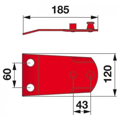 Messerhalter 140309 zu Fella – Halter für Trommelmähwerk Ersatzteil