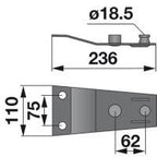Messerhalter 434.124 zu Pöttinger Trommelmäher – Halter für Trommelmähwerk Ersatzteil