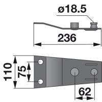 Messerhalter 434.124 zu Pöttinger Trommelmäher – Halter für Trommelmähwerk Ersatzteil