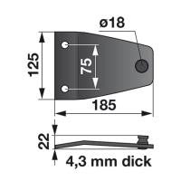Messerhalter TF0288K0 zu Vicon-PZ Trommelmäher – Halter für Trommelmähwerk Ersatzteil