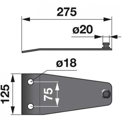 Messerhalter 104.056.0 zu Claas Trommelmäher – Halter für Trommelmähwerk Ersatzteil