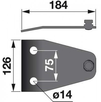 Messerhalter TF0288K0 zu Vicon-PZ Trommelmäher – Halter für Trommelmähwerk Ersatzteil