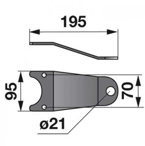 Messerhalter 434133 zu Pöttinger Scheibenmäher – Halter für Scheibenmähwerk Ersatzteil