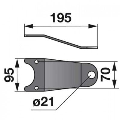 Messerhalter 434133 zu Pöttinger Scheibenmäher – Halter für Scheibenmähwerk Ersatzteil