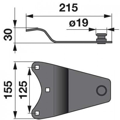 Messerhalter YA0335K0 zu Vicon-PZ Trommelmäher – Halter für Trommelmähwerk Ersatzteil