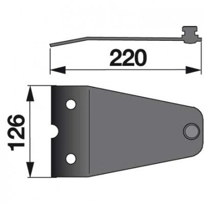 Messerhalter LF0242K0 zu Vicon-PZ Trommelmäher – Halter für Trommelmähwerk Ersatzteil
