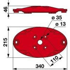 Mähscheibe 56801100 zu Kuhn Scheibenmäher - Variante 1 – Scheibenmähwerk Ersatzteil