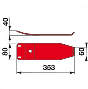 Gleitkufe 55903900 zu Kuhn Scheibenmäher – Sonstiges für Scheibenmähwerk Ersatzteil