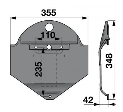 Gleitkufe 18613483 zu Deutz-Fahr Scheibenmäher - Variante 1 – Deutz Ersatzteile Ersatzteil