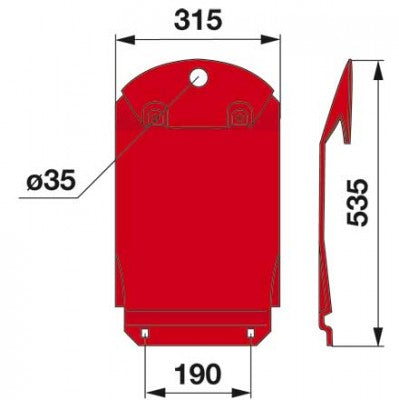 Gleitkufe 56807500 zu Kuhn Scheibenmäher – Scheibenmähwerk Ersatzteil