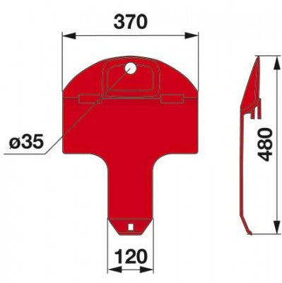 Gleitkufe K6800120 zu Kuhn Scheibenmäher – Sonstiges für Scheibenmähwerk Ersatzteil