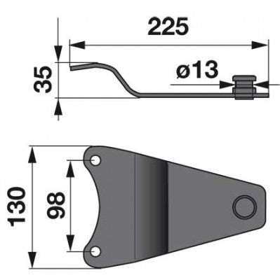 Messerhalter MC0395K0 zu Vicon-PZ Trommelmäher – Halter für Trommelmähwerk Ersatzteil