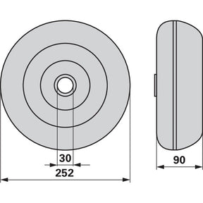 Tastrad AD 252 mm anstelle von Pöttinger 451.002 – Ladewagen Ersatzteil