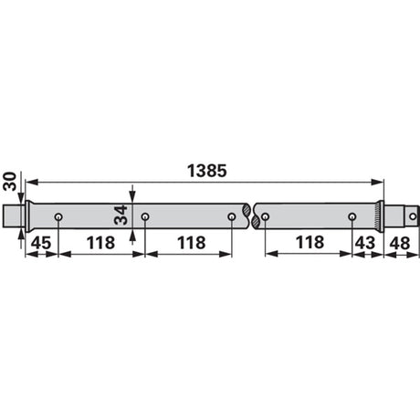 Zinkenrohr 1465 mm 126.50.016.0 zu Pöttinger – Ladewagen Ersatzteil
