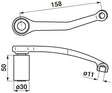 Nussmüller  Messerkopfhalter links – Halter für Balkenmäher Ersatzteil