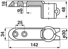 Moty-Mayer  Messerhalter unten – Halter für Trommelmähwerk Ersatzteil