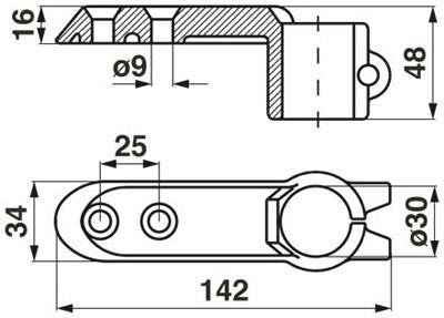 Moty-Mayer  Messerhalter unten – Halter für Trommelmähwerk Ersatzteil