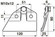 Stockey Schmitz  Messerhalter – Halter für Scheibenmähwerk Ersatzteil