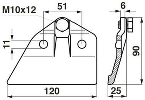 Stockey Schmitz  Messerhalter – Halter für Scheibenmähwerk Ersatzteil