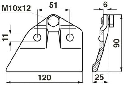 Stockey Schmitz  Messerhalter – Halter für Scheibenmähwerk Ersatzteil