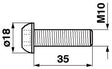Linsenkopfschraube 94640 - M10 x 35 mm ISO7380 – Schrauben Ersatzteil