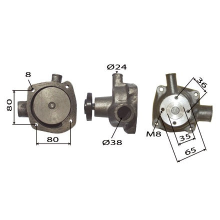 Wasserpumpe 299671A1 - 130100060703 zu Steyr – Landtechnik Ersatzteil
