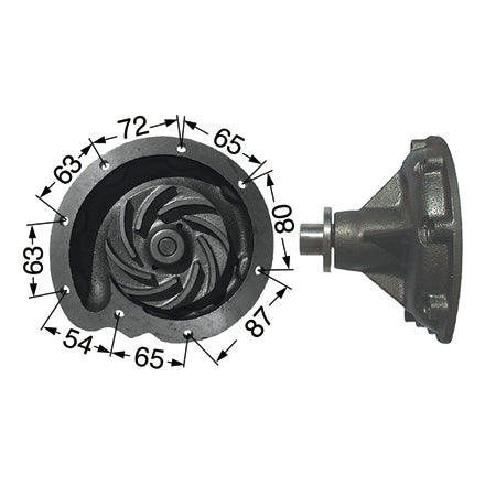 Wasserpumpe 3132739R92 mit Laufrad 112mm zu Case IH – Wasserpumpen Ersatzteil