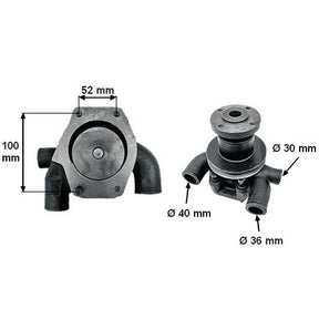 Wasserpumpe 3641823M91 mit Dichtung zu Eicher – Wasserpumpen Ersatzteil
