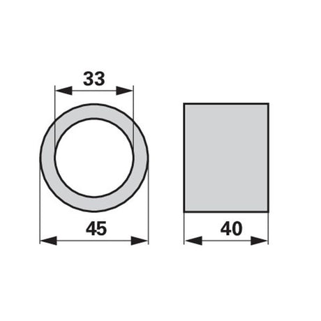 Kunststofflager rund 40x45x33mm – Lager Ersatzteil