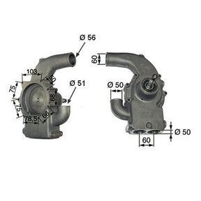 Wasserpumpe 41312809 mit Dichtung zu Landini – Wasserpumpen Ersatzteil