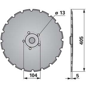 Säscheibe - Außendurchmesser: 405 mm - Lochkreis: 104 mm - Variante 1 – Drill Scheiben Ersatzteil