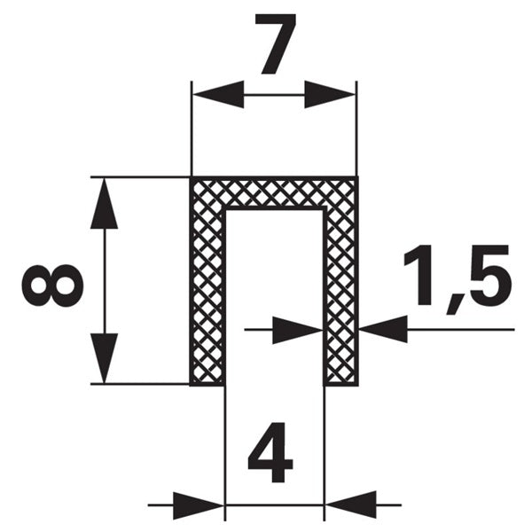 Gummi-U-Profil Klemmbereich 4 mm – Landtechnik Ersatzteil