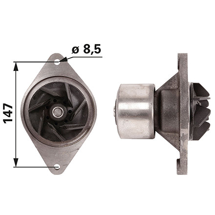 Wasserpumpe 710239A1 zu Steyr – Traktorkühlwasserpumpe Ersatzteil