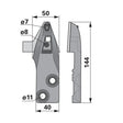 Abschlussmesser 2460110 - 3810.031.92 links zu ESM – Balkenmäher Ersatzteil