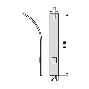 Abstreifer - Länge 505 mm – Scheibenegge Abstreifer Ersatzteil