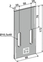 Abstreiferblech 172mm für Packerwalzen zu Eberhardt