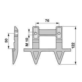 Aebi Doppelmulchfinger AM24072.01 – Hämmer für Mulcher Ersatzteil