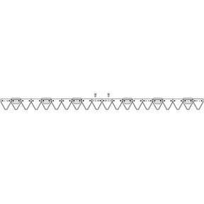 Agria Mähmesser M130 gezahnt DIN80 160 cm – Klingen für Balkenmäher Ersatzteil
