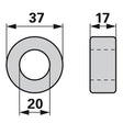 Antriebsrolle AD 37 x ID 20 x L 17 mm anstelle von Reform B564466670 – Sonstiges für Balkenmäher Ersatzteil