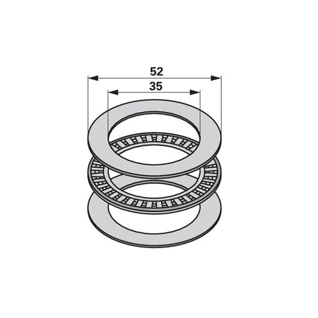 Axial-Nadellager 06215001 zu Deutz-Fahr – Deutz Ersatzteile Ersatzteil