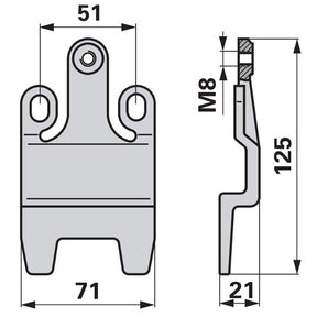 BCS 563.514000  Messerhalter – Landtechnik Ersatzteil