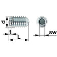 BCS Gewindestift M8 x 12  311.007790 – Schrauben Ersatzteil