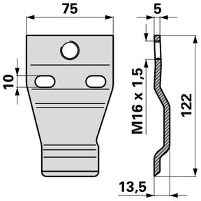 BCS Messerhalter 561.435593 – Halter für Balkenmäher Ersatzteil