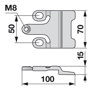 BCS Messerhalter B590.466940 – Halter für Balkenmäher Ersatzteil
