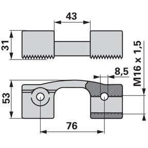 BCS Messerkopf komplett mit Einstellschraube 521.466650 – Landtechnik Ersatzteil