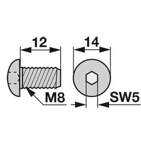Spezialschraube M8 x 12 311.210130 zu BCS – Schrauben Ersatzteil
