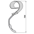 Blattfederzinke - Rahmen 80 x 80 mm - Einbauhöhe 530 mm - komplett – Striegel Zinken Ersatzteil