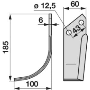 Bogenmesser links zu Agria 70233