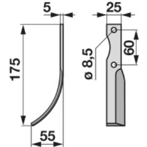 Bogenmesser links F 210 zu Honda